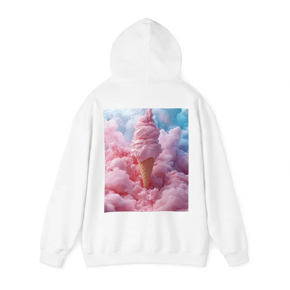Pink Ice Cream Cone Cotton Candy Clouds – Hoodies
