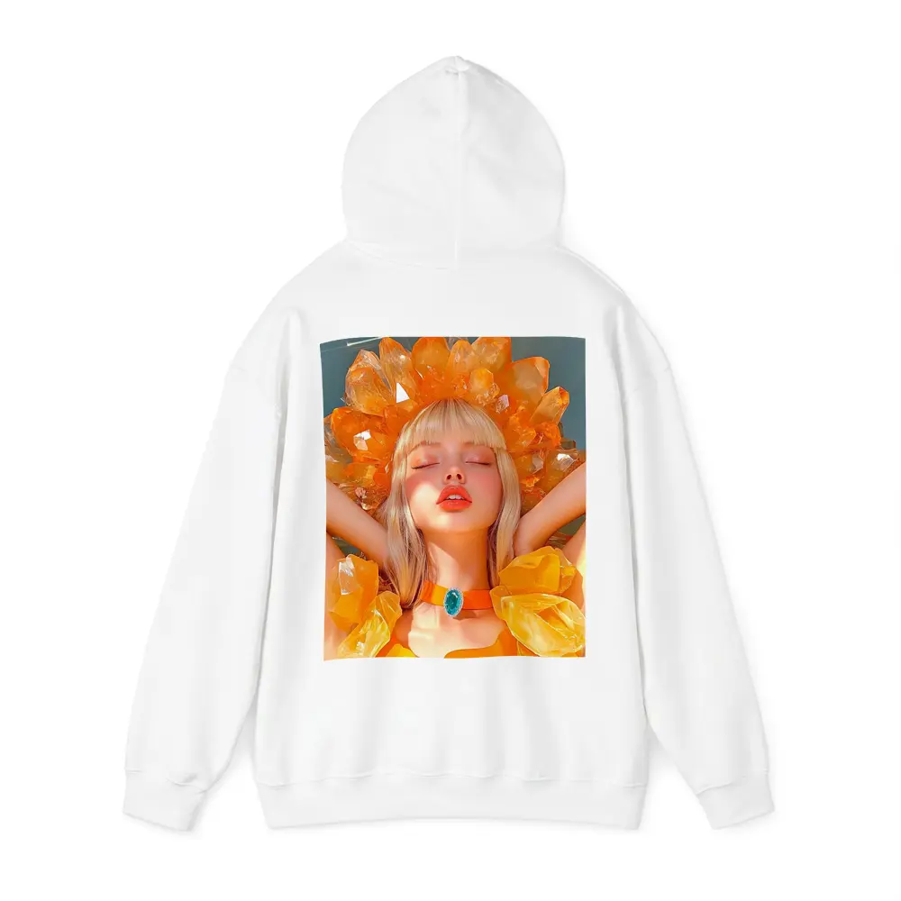 Crystal Crown Woman Orange Fantasy Art – Hoodies