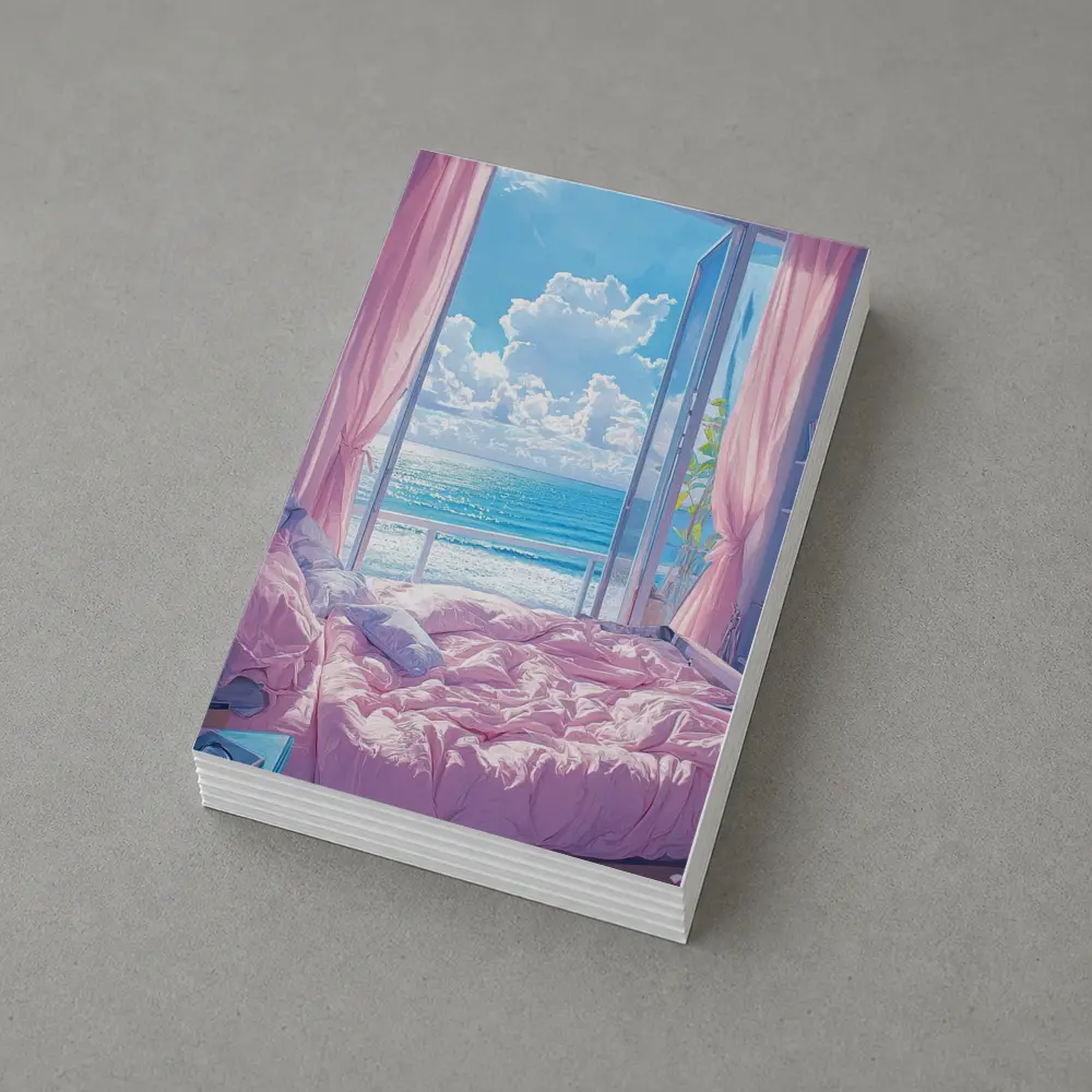 Anime Bedroom Ocean View Pink Aesthetic – Postcards