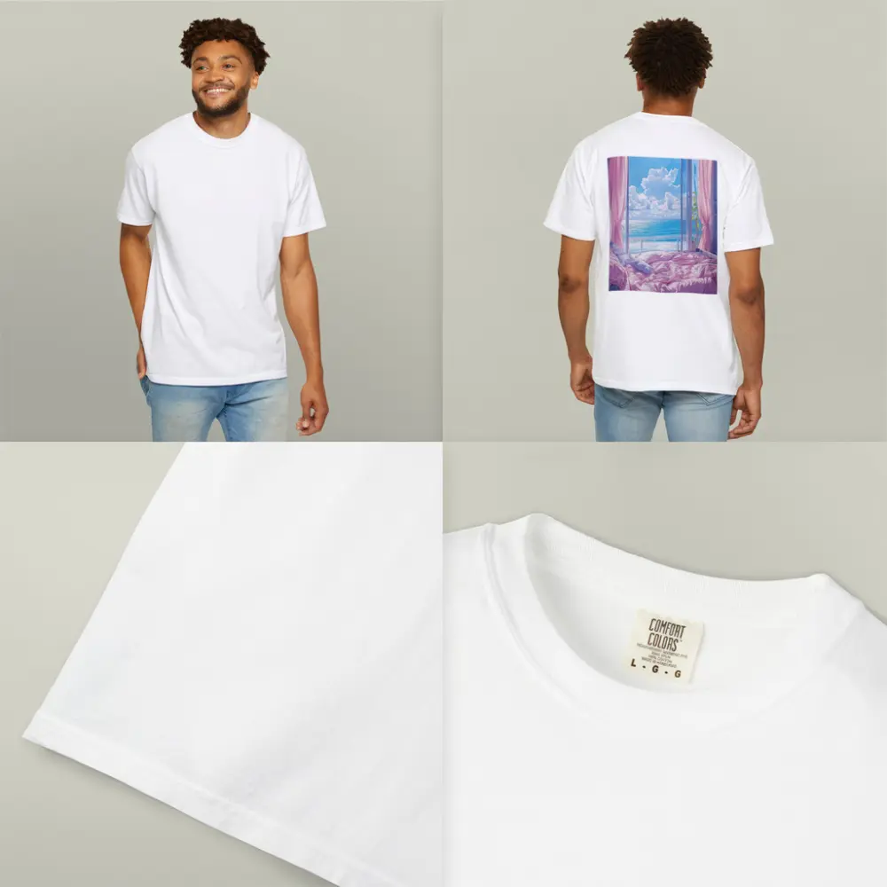 Anime Bedroom Ocean View Pink Aesthetic – T-Shirts