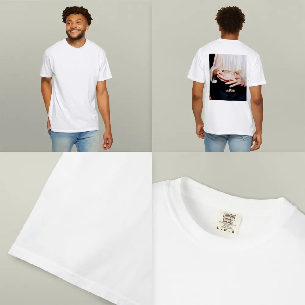 Hands Holding Cocktail Glass With Lemon – T-Shirts