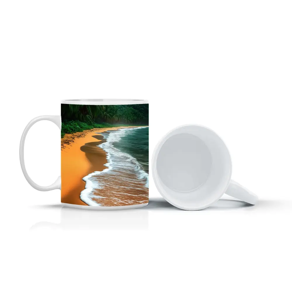 Tropical Beach Golden Sand Palm Trees – Mugs