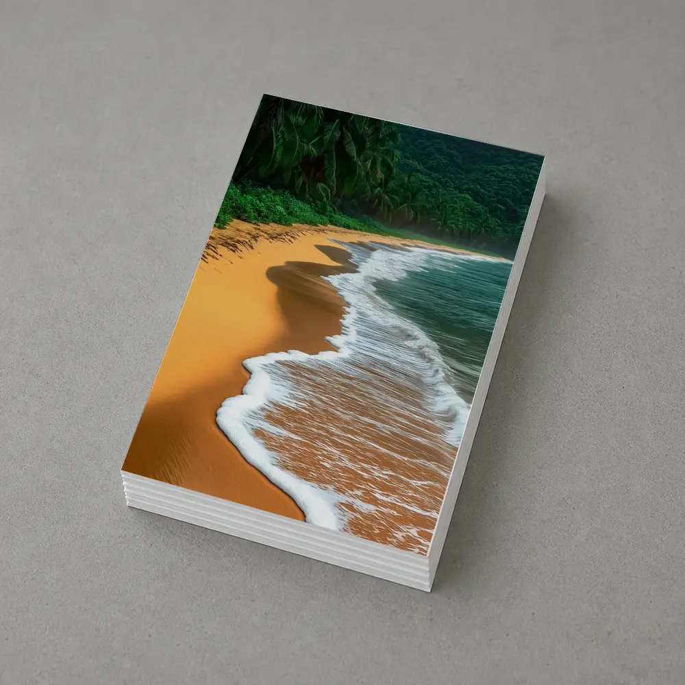 Tropical Beach Golden Sand Palm Trees – Postcards