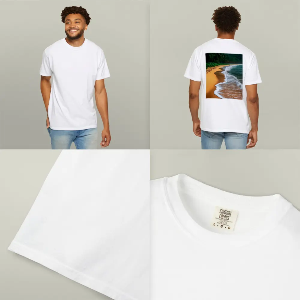 Tropical Beach Golden Sand Palm Trees – T-Shirts