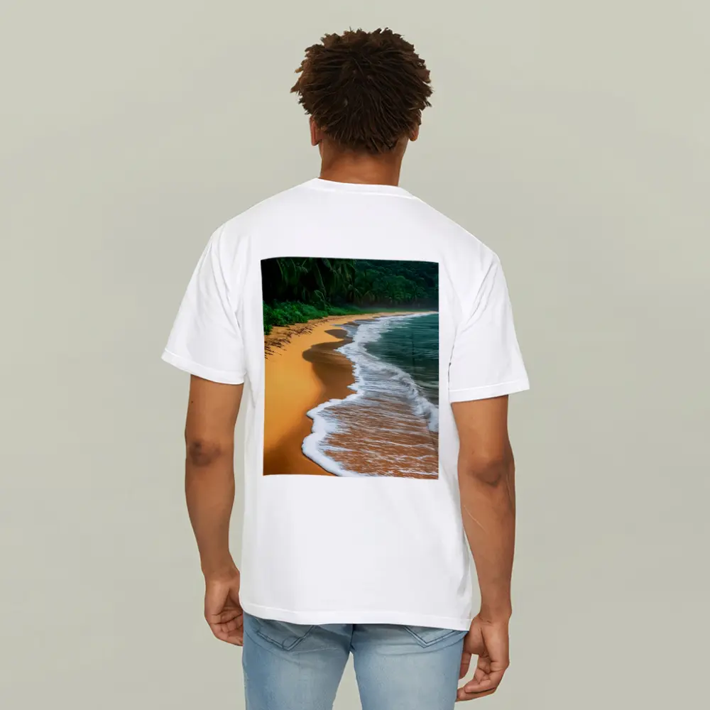 Tropical Beach Golden Sand Palm Trees – T-Shirts
