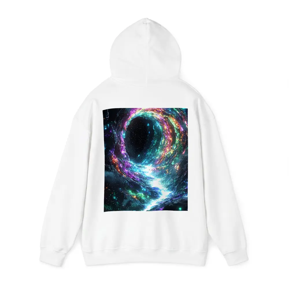 Neon Cosmic Portal Swirling Galaxy Space – Hoodies