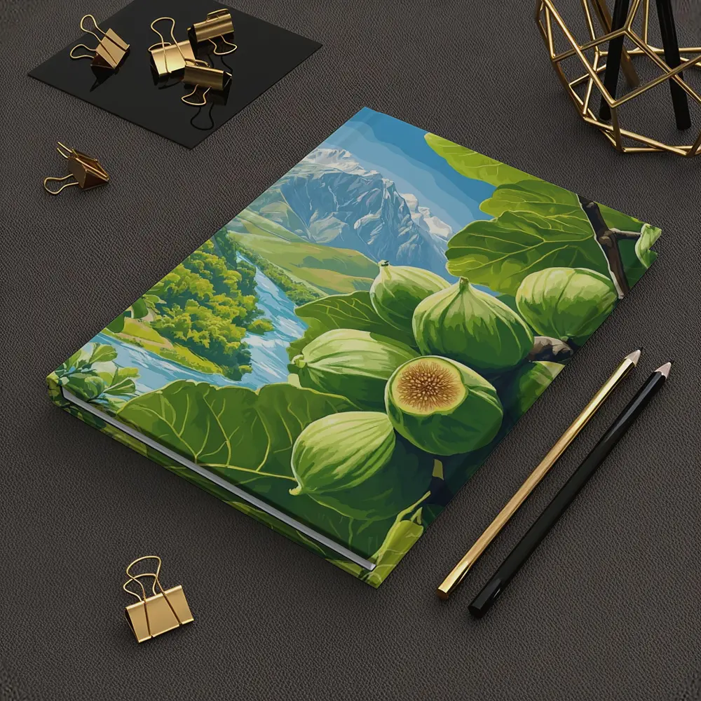 Green Figs on Branch Mountain River Landscape – Notebooks