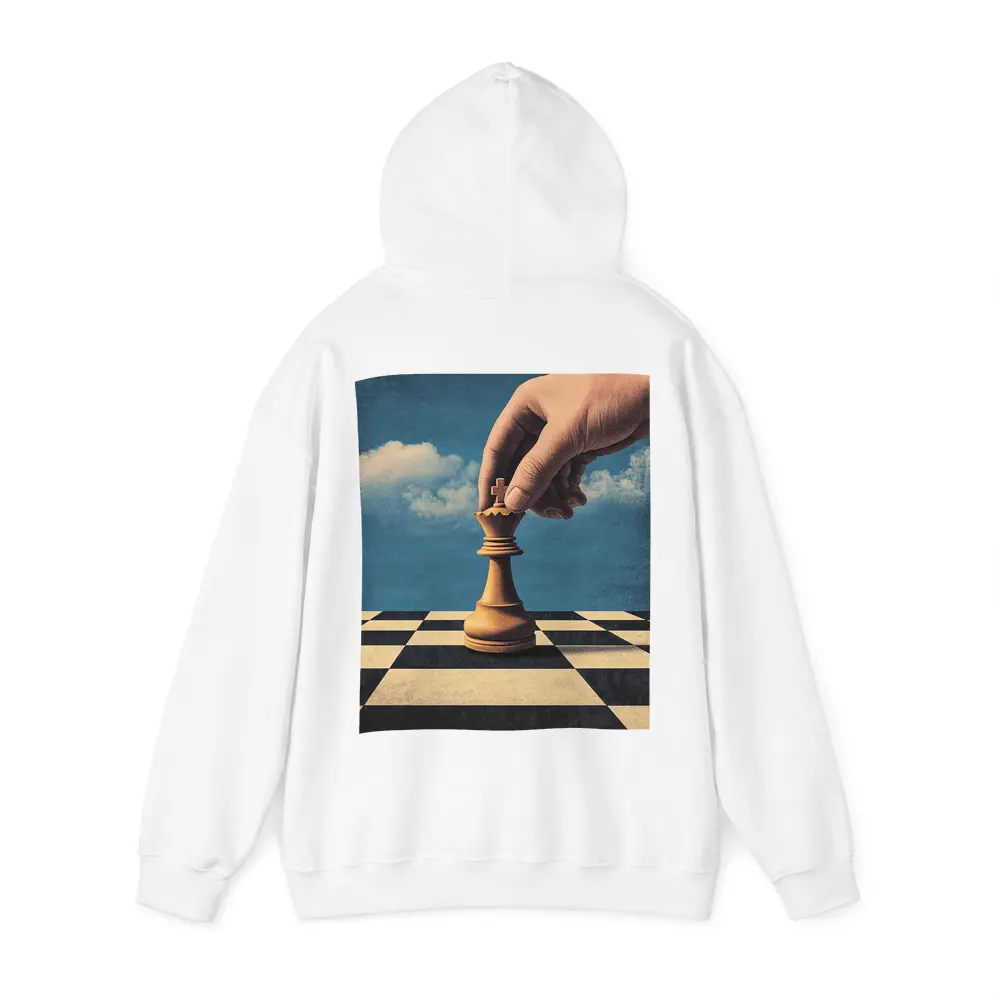 Hand Moving King Chess Piece Blue Sky – Hoodies