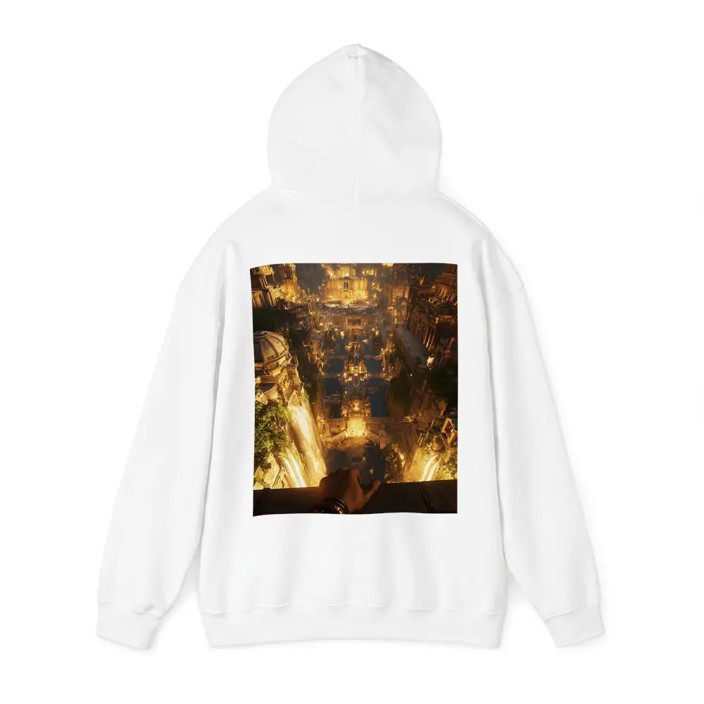Ancient Golden City Fantasy Aerial View – Hoodies