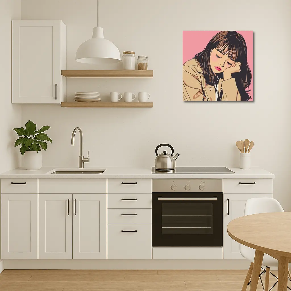 Dreamy Anime Girl Pink Pop Art – Wall Art