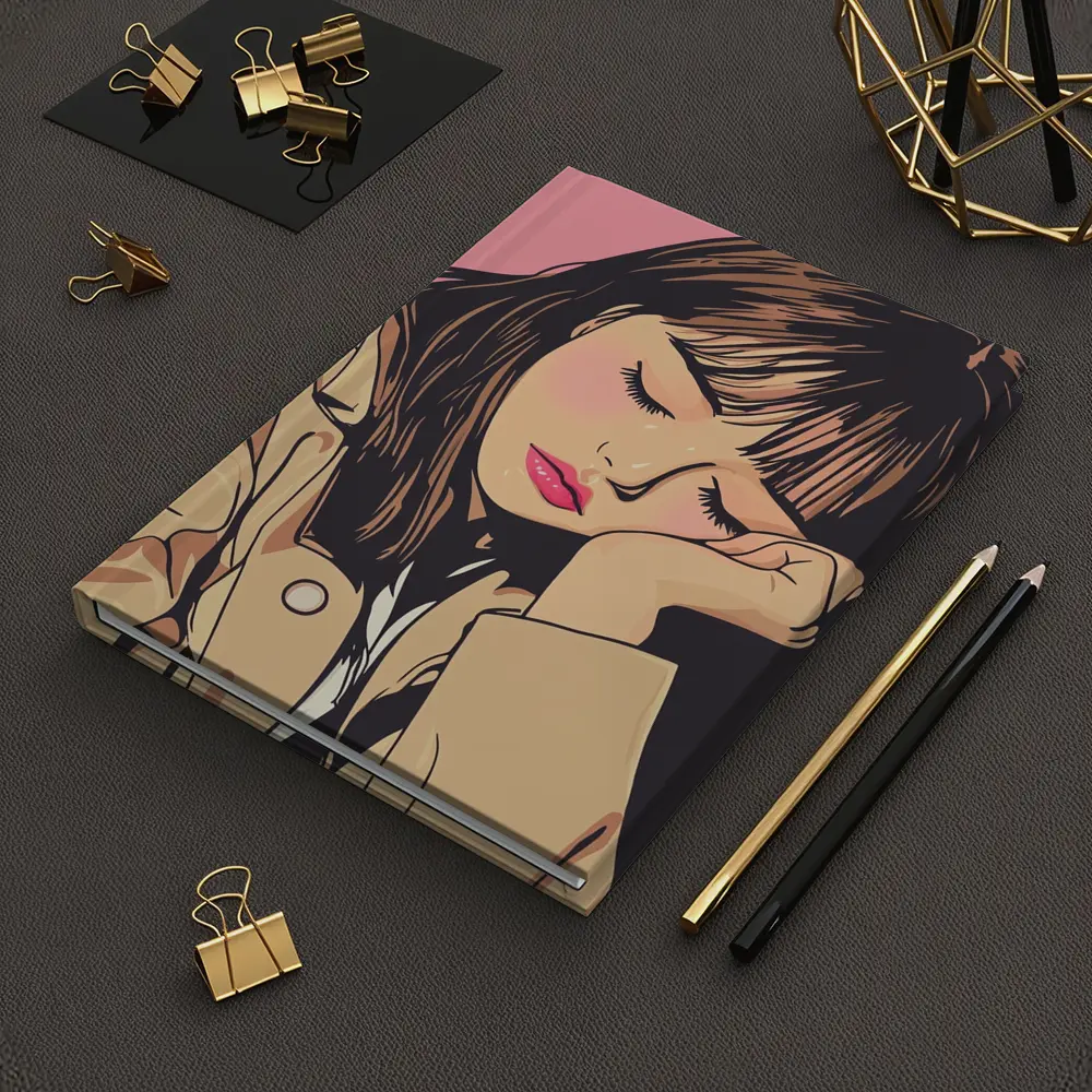 Dreamy Anime Girl Pink Pop Art – Notebooks