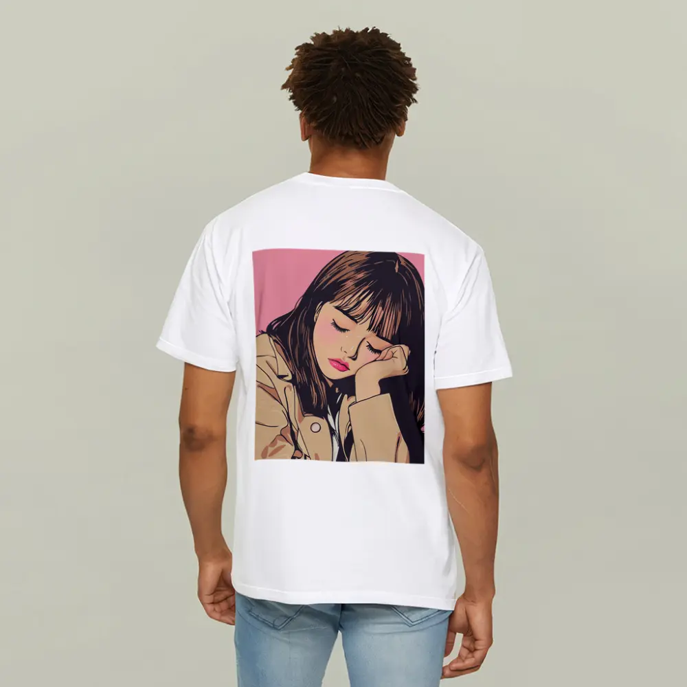 Dreamy Anime Girl Pink Pop Art – T-Shirts