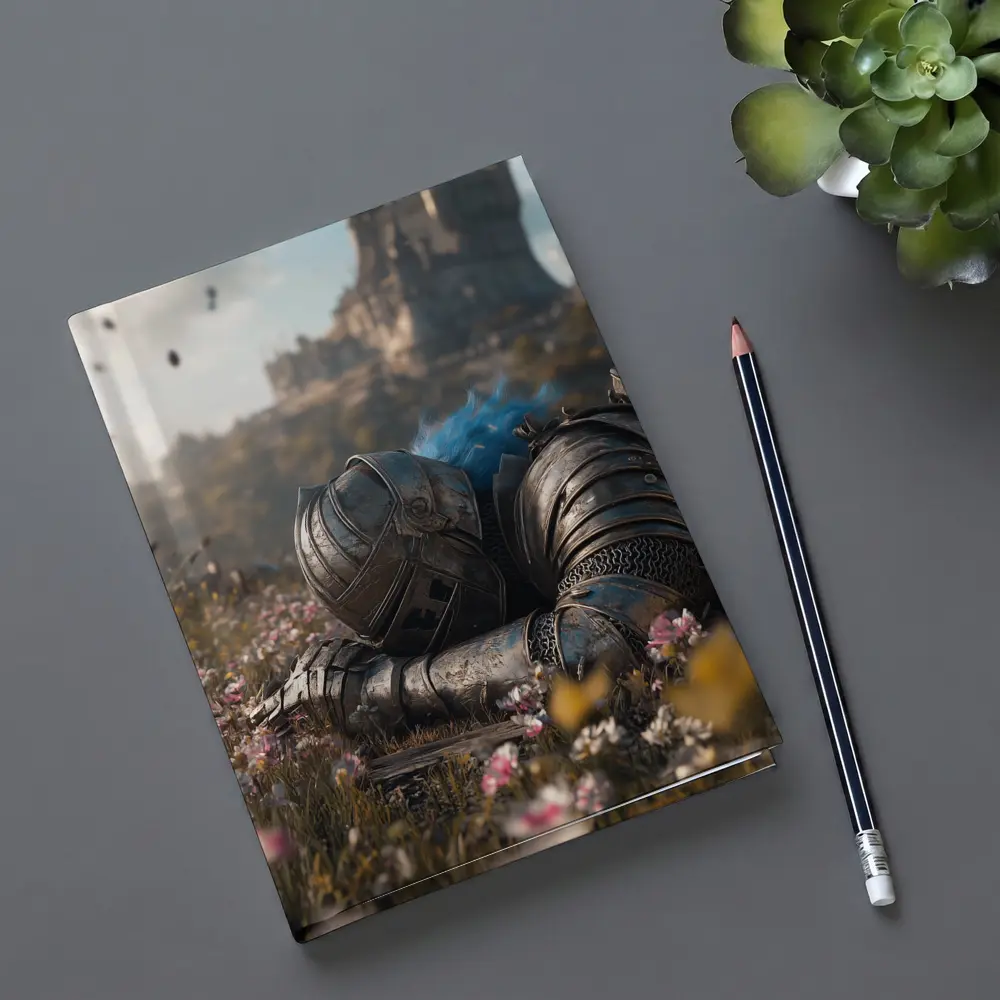 Fallen Knight Armor Castle Wildflowers Field – Notebooks