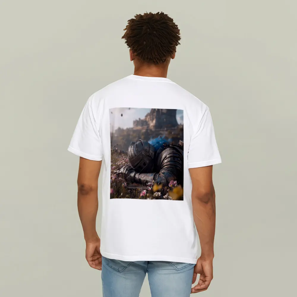 Fallen Knight Armor Castle Wildflowers Field – T-Shirts
