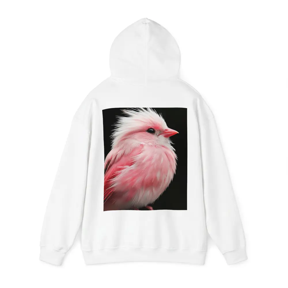 Pink Bird White Crest Dark Background – Hoodies