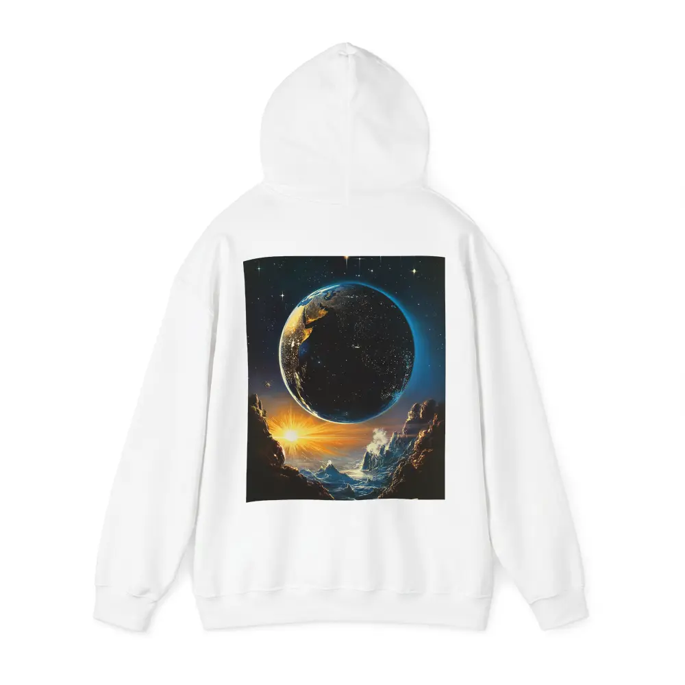Earth From Space Cosmic Fantasy Painting – Hoodies