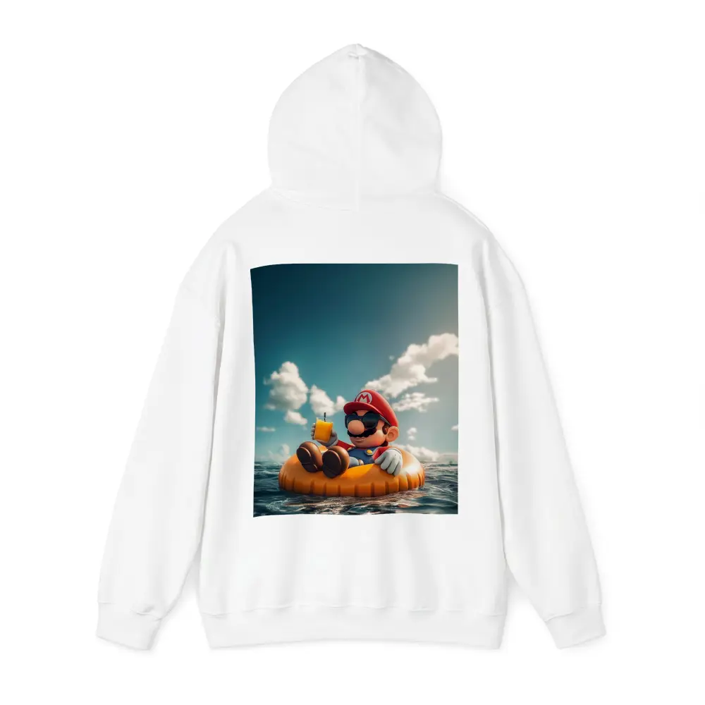 Mario Relaxing On Float Ocean Summer – Hoodies
