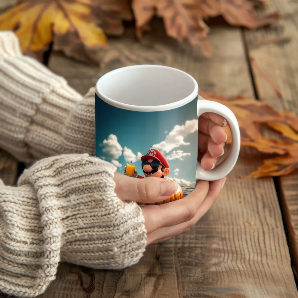 Mario Relaxing On Float Ocean Summer – Mugs