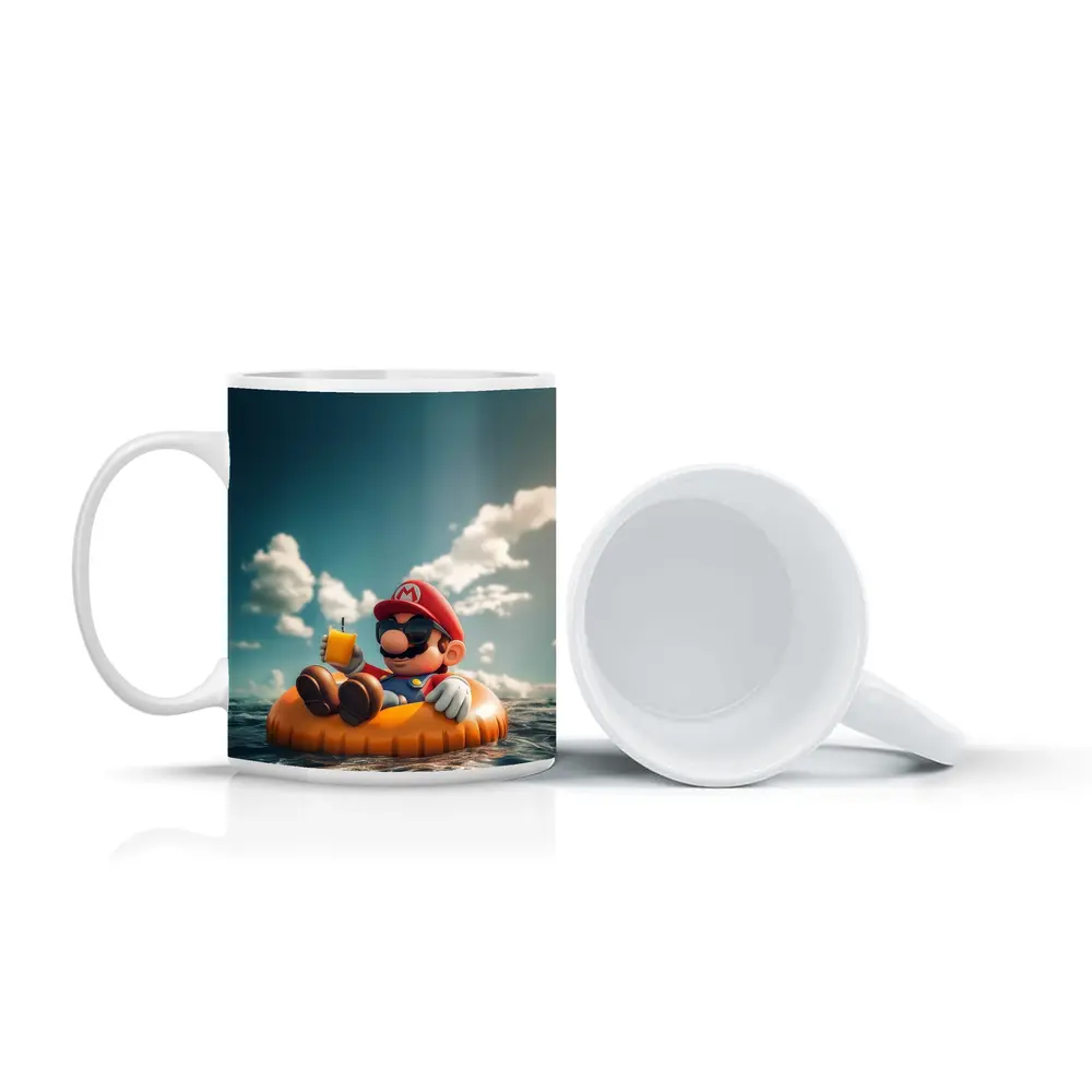 Mario Relaxing On Float Ocean Summer – Mugs