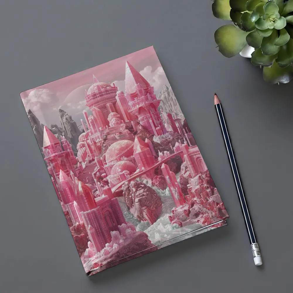 Pink Crystal Fantasy Castle Rocky Mountains – Notebooks