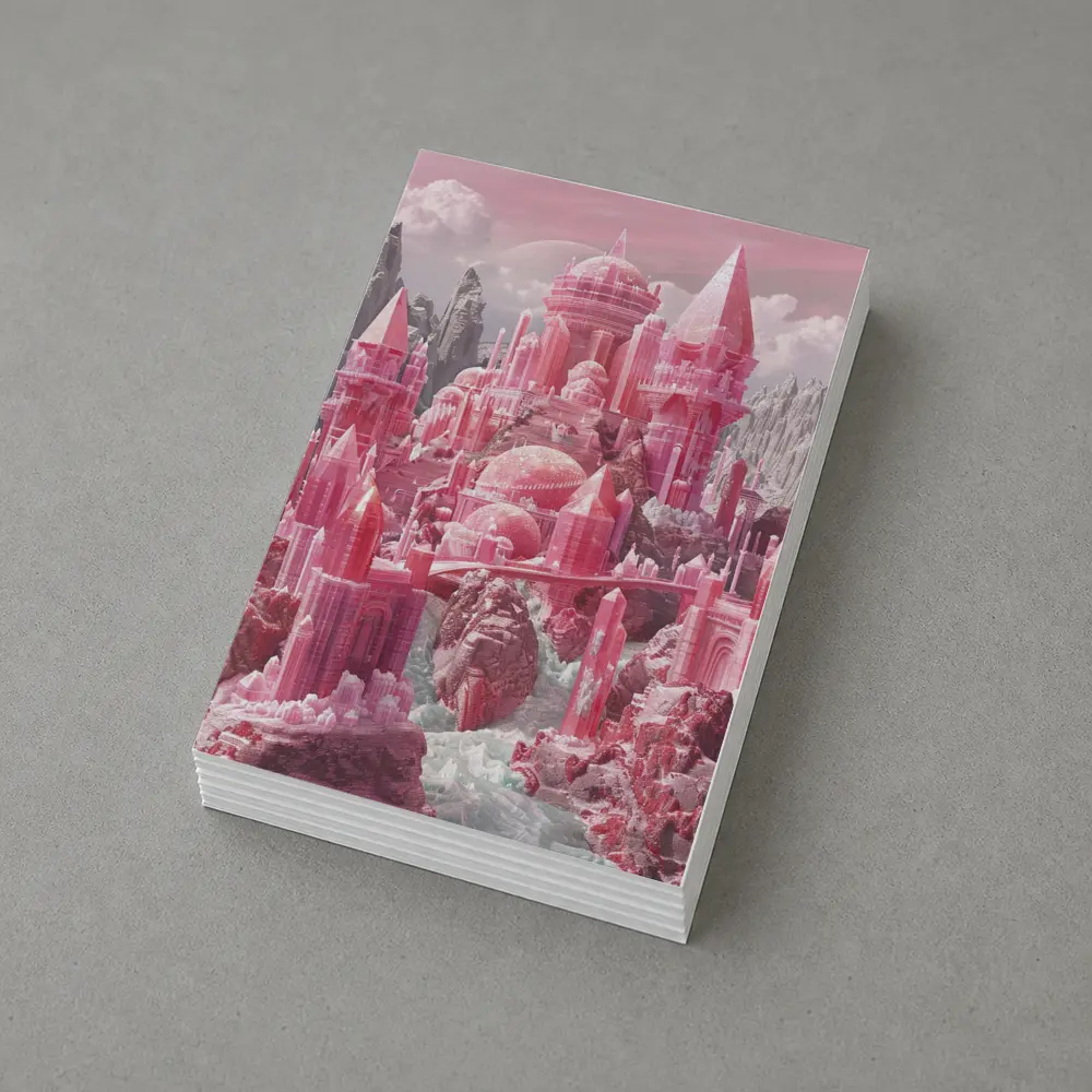 Pink Crystal Fantasy Castle Rocky Mountains – Postcards