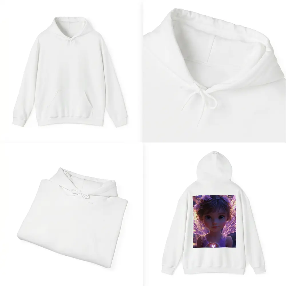 Fantasy Fairy Girl Purple Glowing Wings – Hoodies