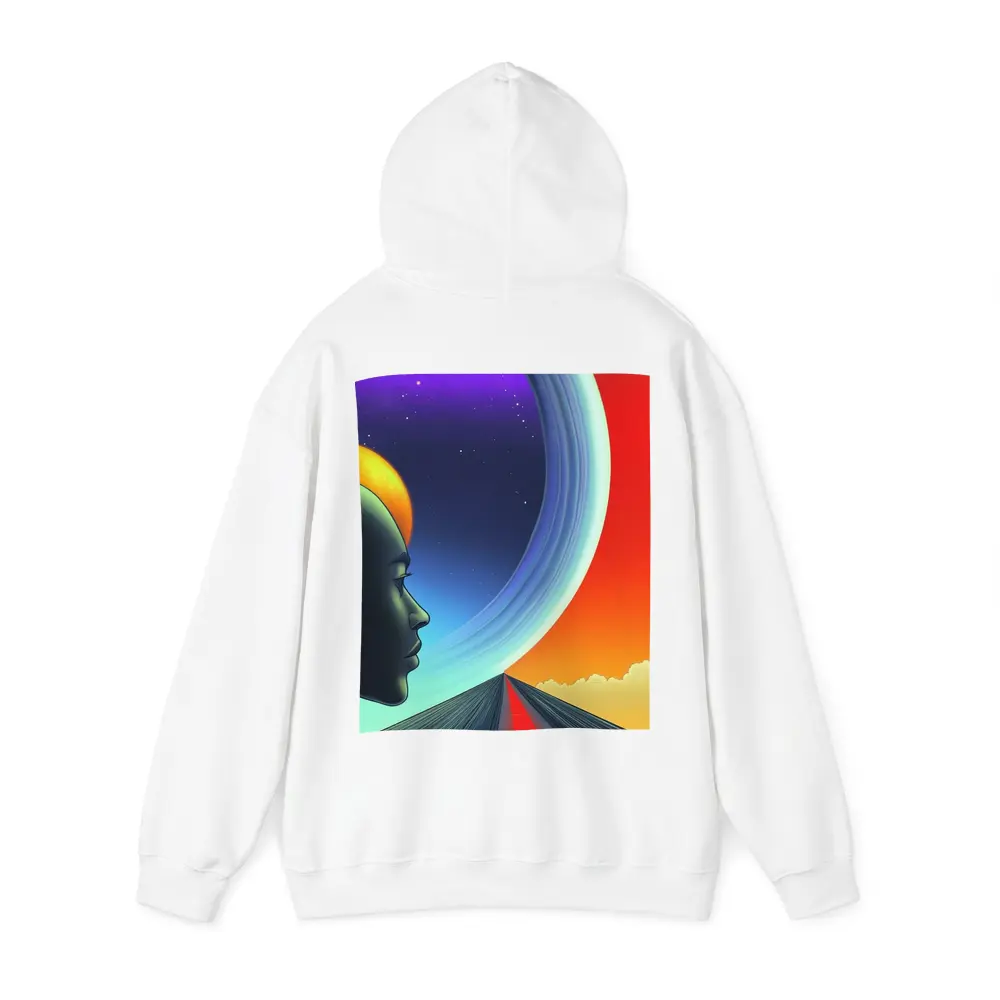Surreal Human Head Cosmic Space Road – Hoodies