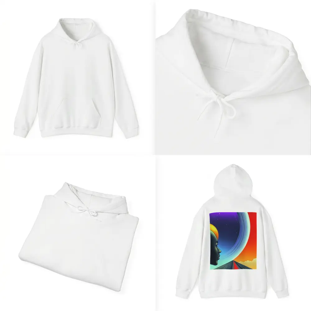 Surreal Human Head Cosmic Space Road – Hoodies