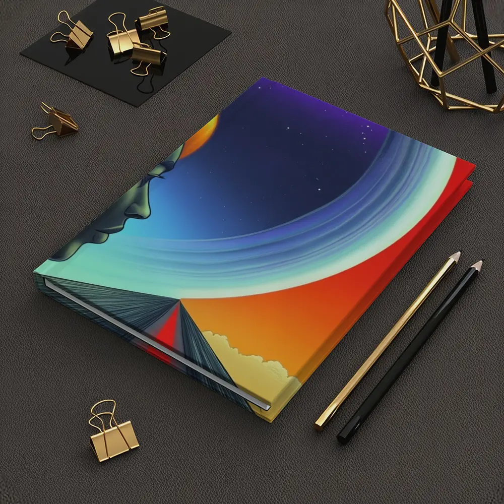 Surreal Human Head Cosmic Space Road – Notebooks