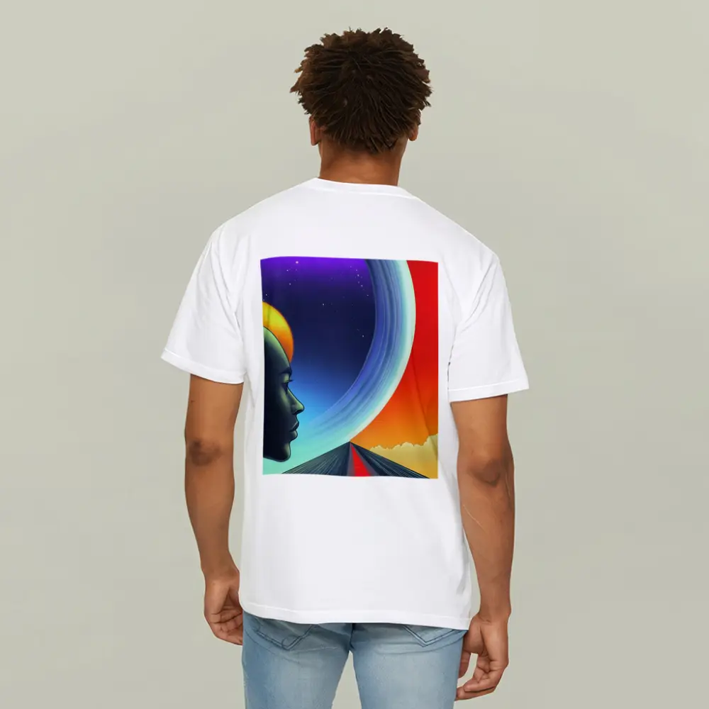 Surreal Human Head Cosmic Space Road – T-Shirts