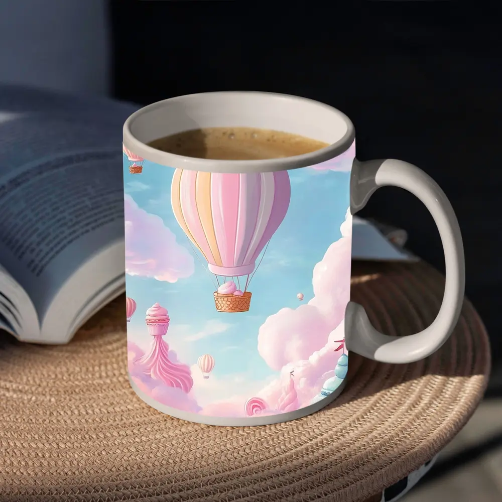 Pastel Hot Air Balloons Fantasy Sweet Sky – Mugs