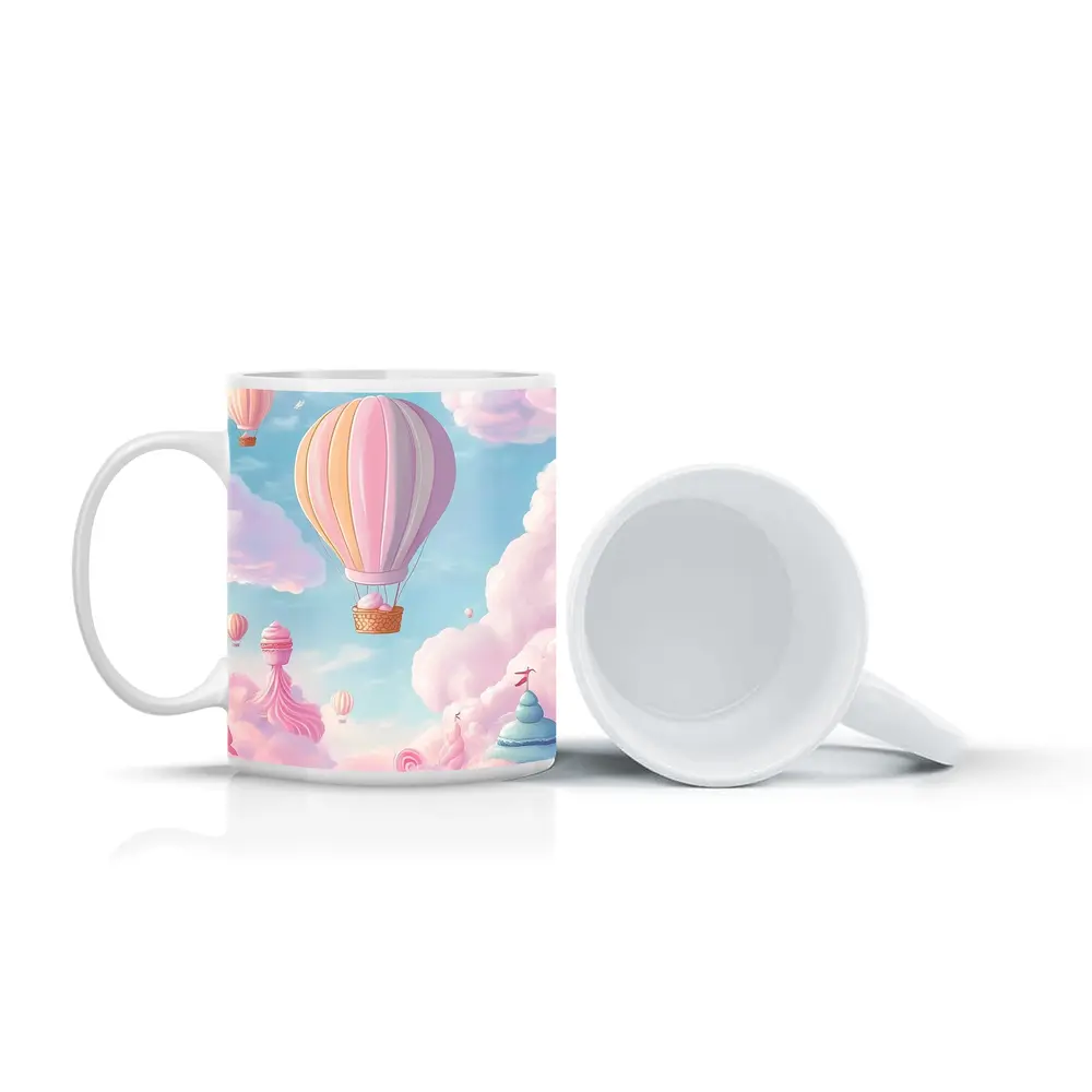Pastel Hot Air Balloons Fantasy Sweet Sky – Mugs