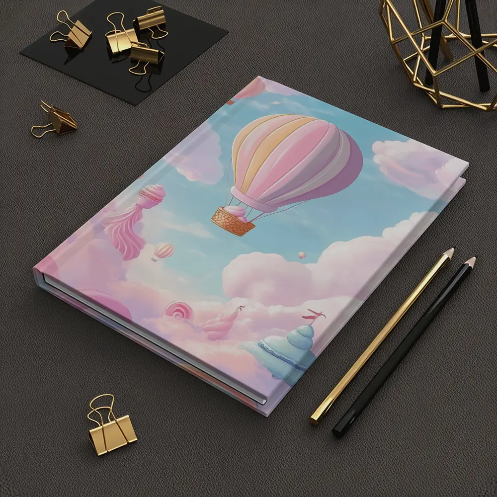 Pastel Hot Air Balloons Fantasy Sweet Sky – Notebooks