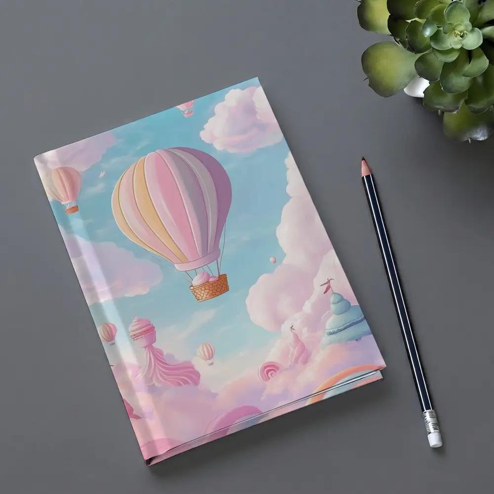 Pastel Hot Air Balloons Fantasy Sweet Sky – Notebooks