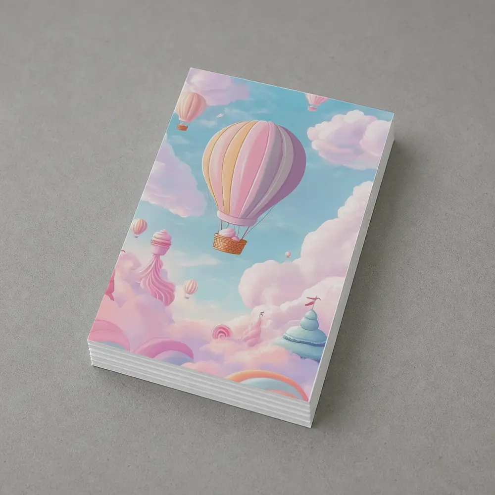 Pastel Hot Air Balloons Fantasy Sweet Sky – Postcards