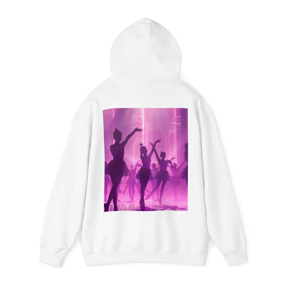 Ballet Dancers Silhouettes Purple Glowing Stage – Hoodies