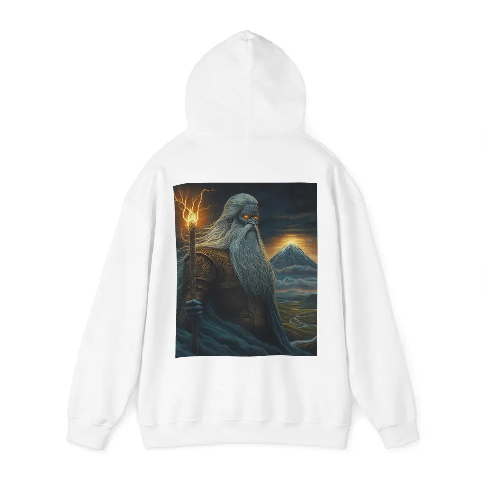 Ancient God Lightning Staff Mountain Landscape – Hoodies
