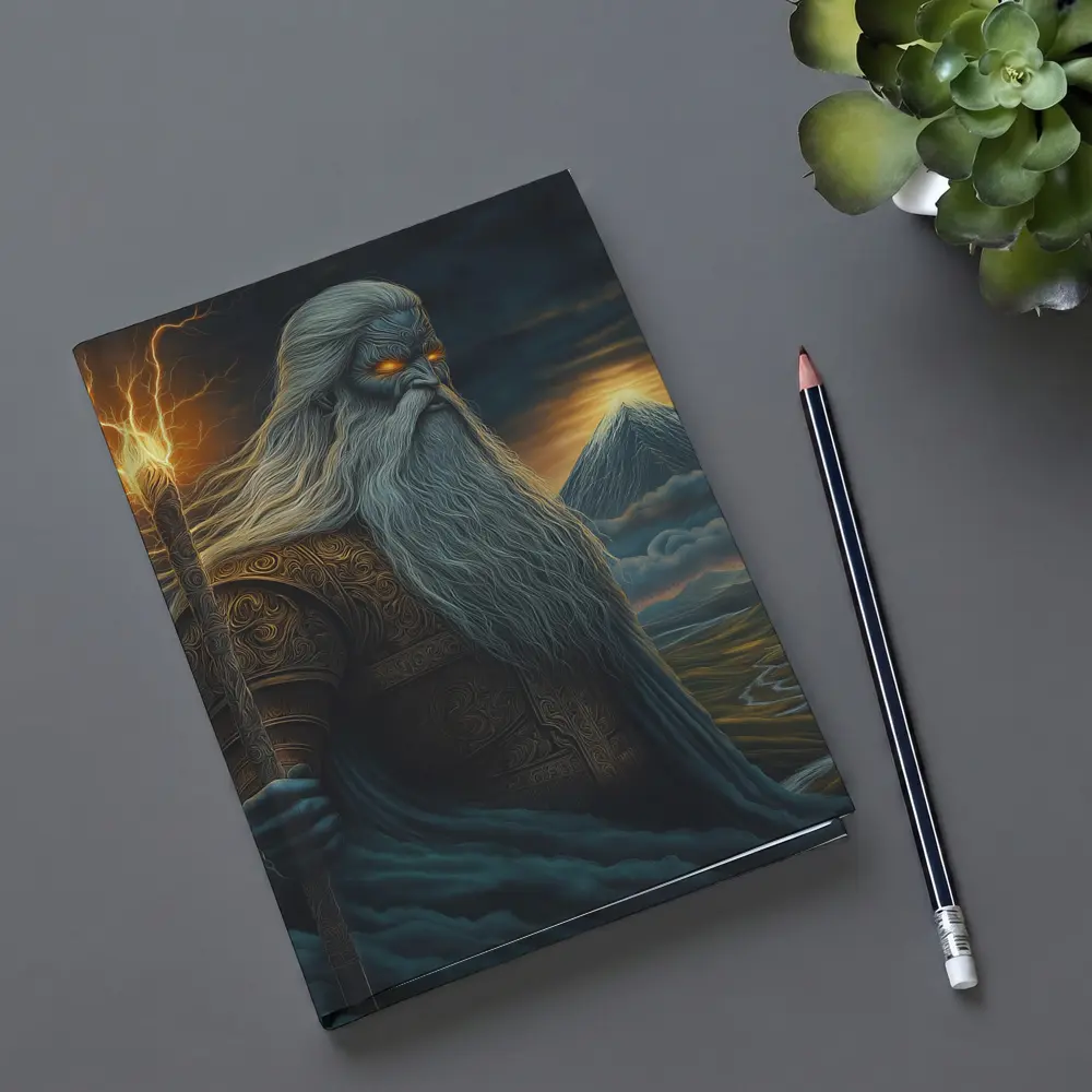 Ancient God Lightning Staff Mountain Landscape – Notebooks