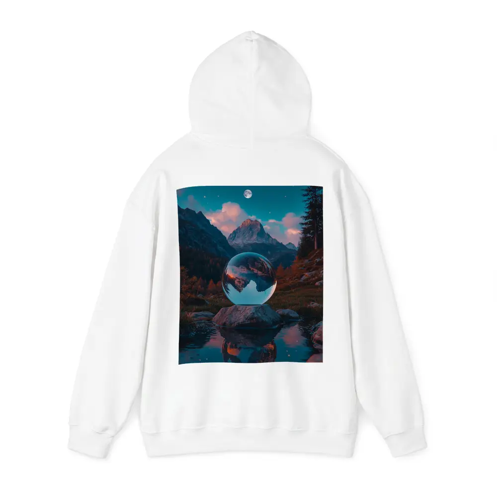 Crystal Ball Mountain Reflection Autumn Night – Hoodies
