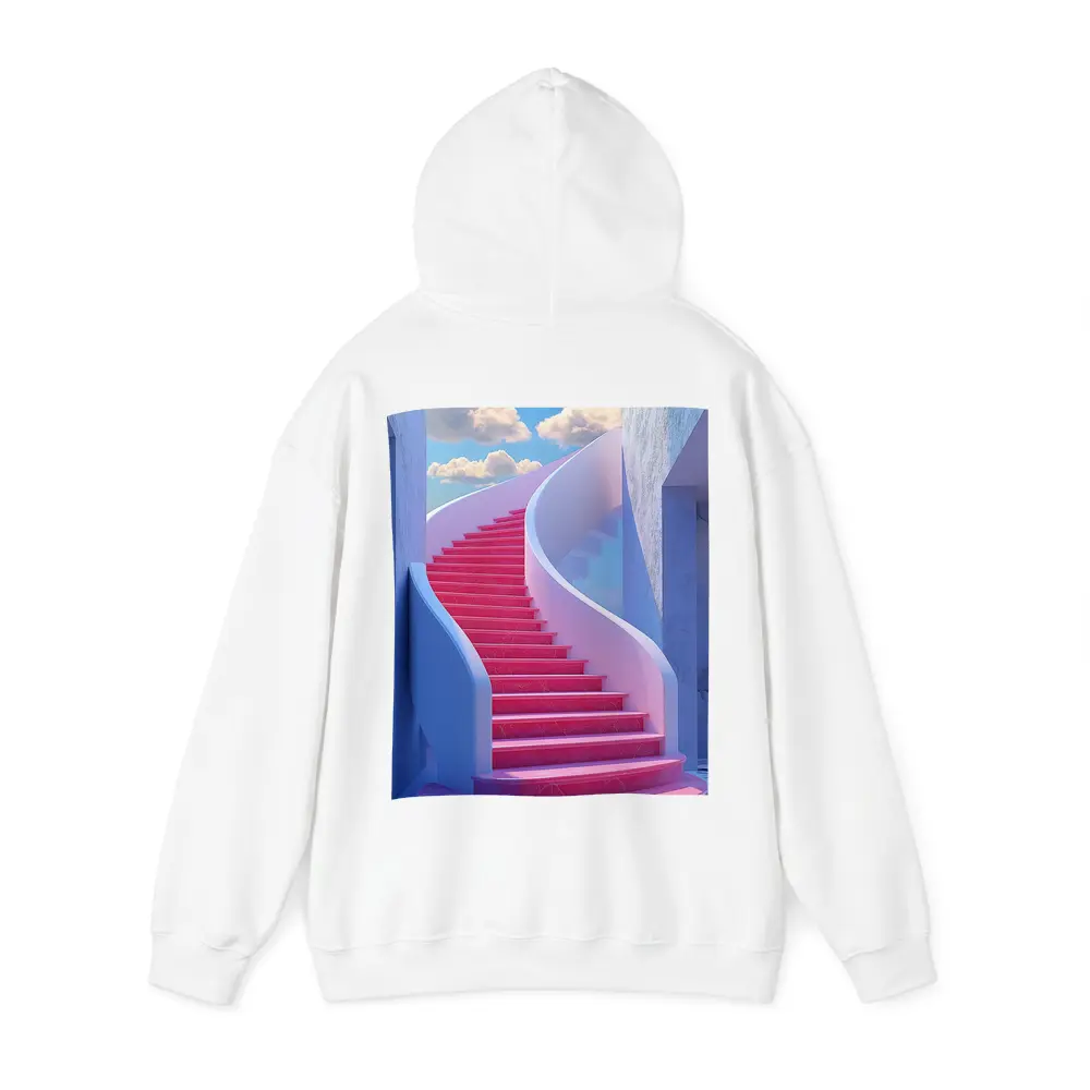 Pink Spiral Staircase Blue Sky Surreal – Hoodies
