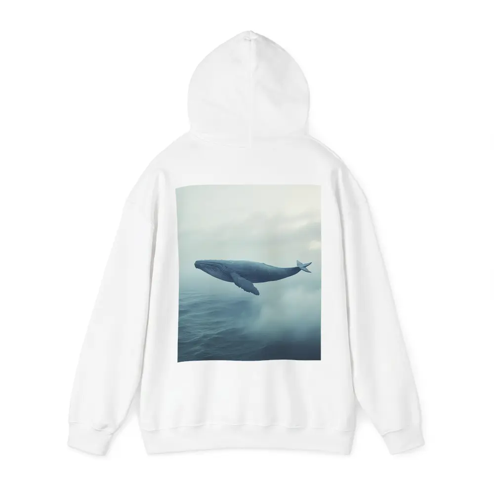 Humpback Whale Flying Over Misty Ocean – Hoodies