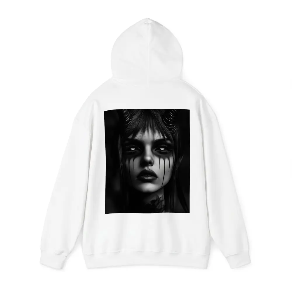 Dark Demon Woman Black White Gothic Art – Hoodies