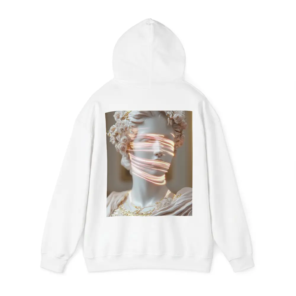 Greek Marble Statue Neon Light Floral – Hoodies