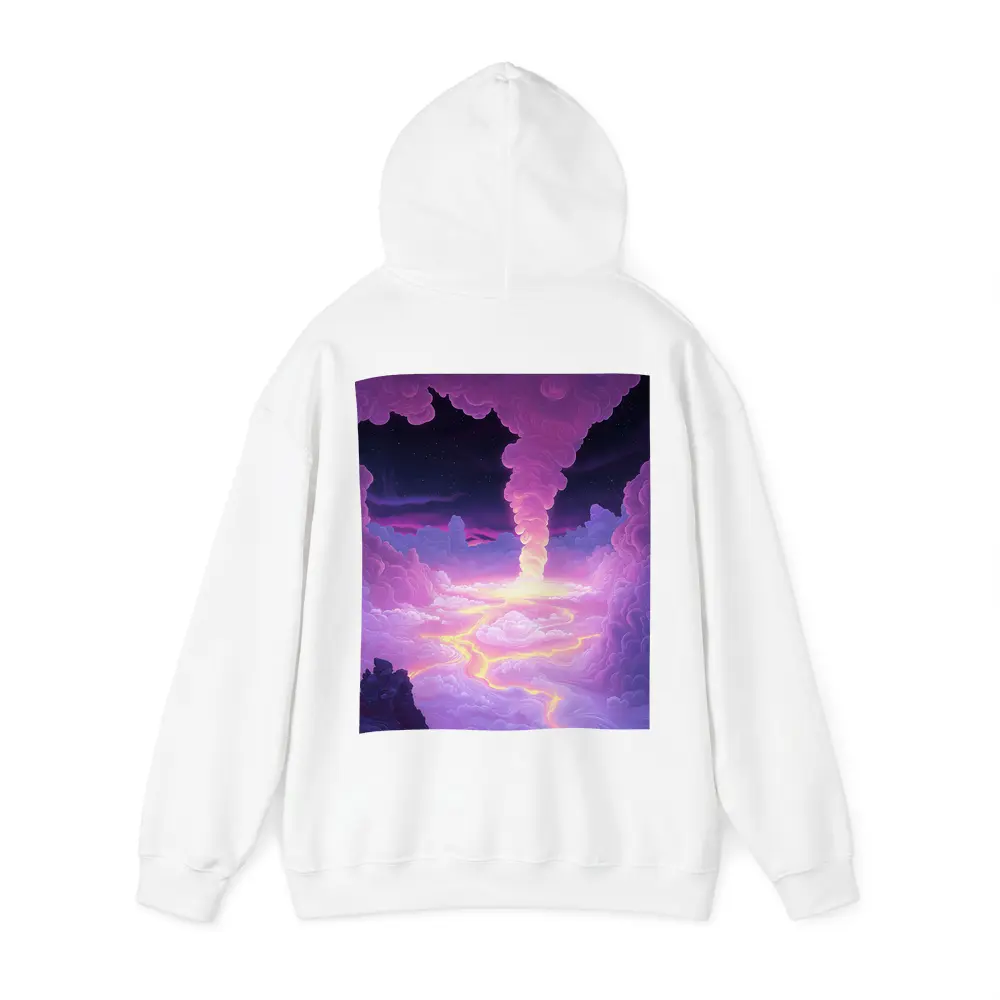 Purple Fantasy Sky Clouds Glowing Tornado – Hoodies