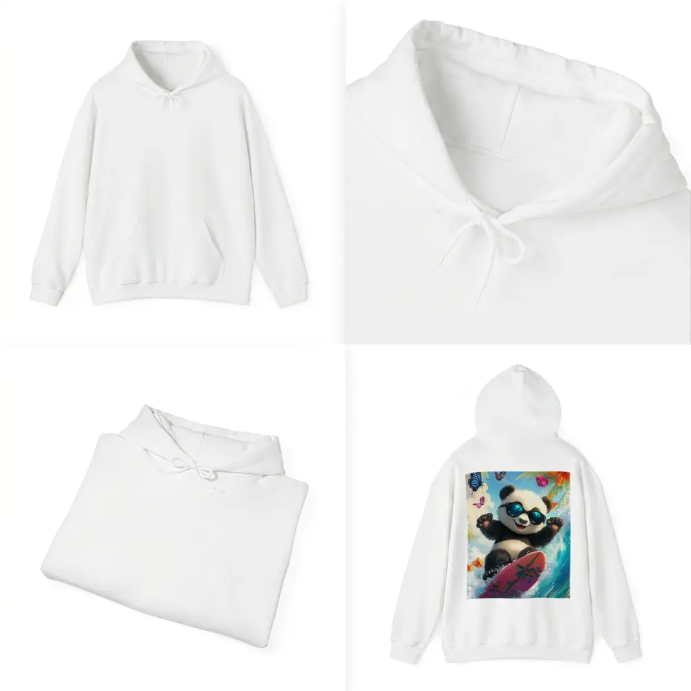 Panda Surfing Ocean Waves Tropical Summer – Hoodies