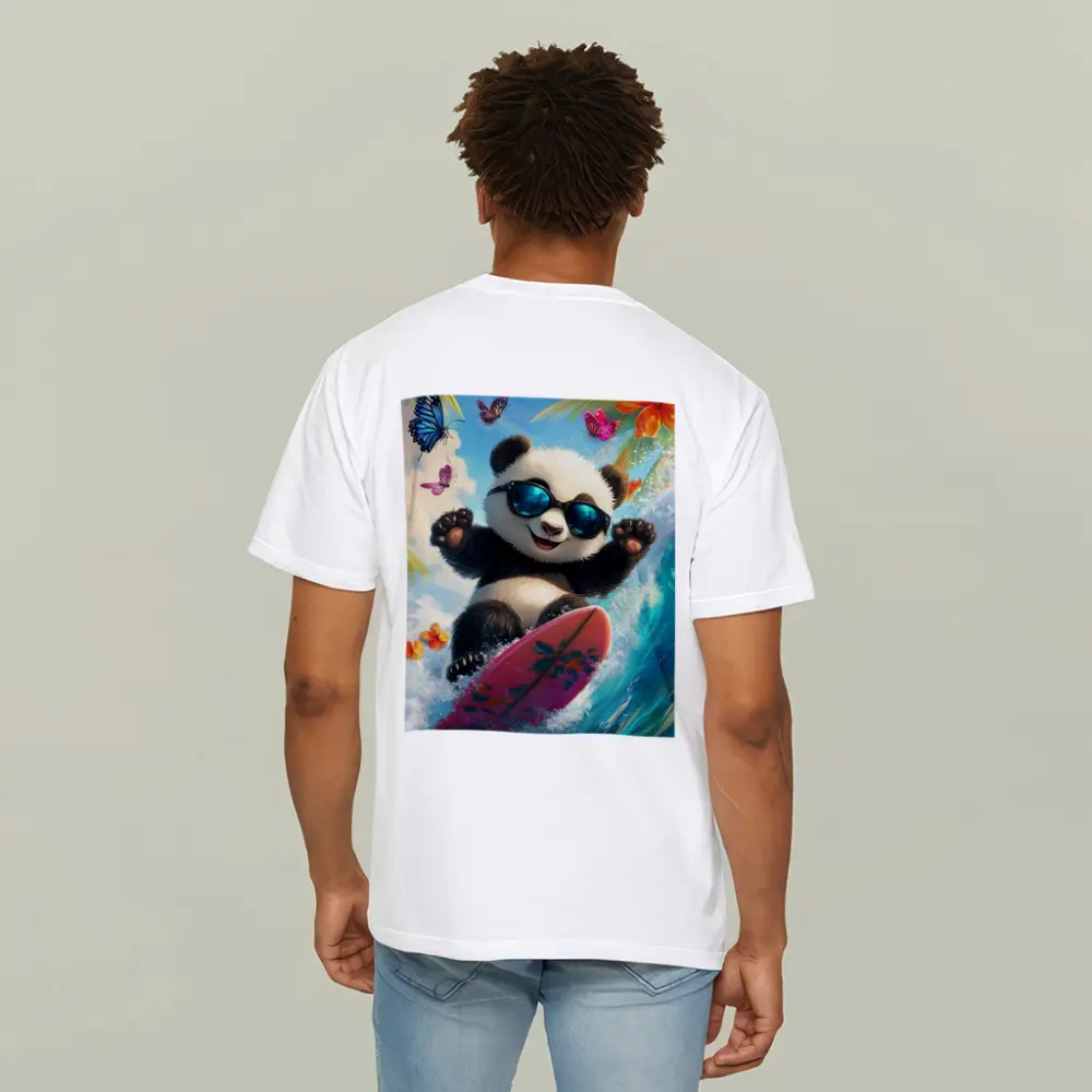 Panda Surfing Ocean Waves Tropical Summer – T-Shirts