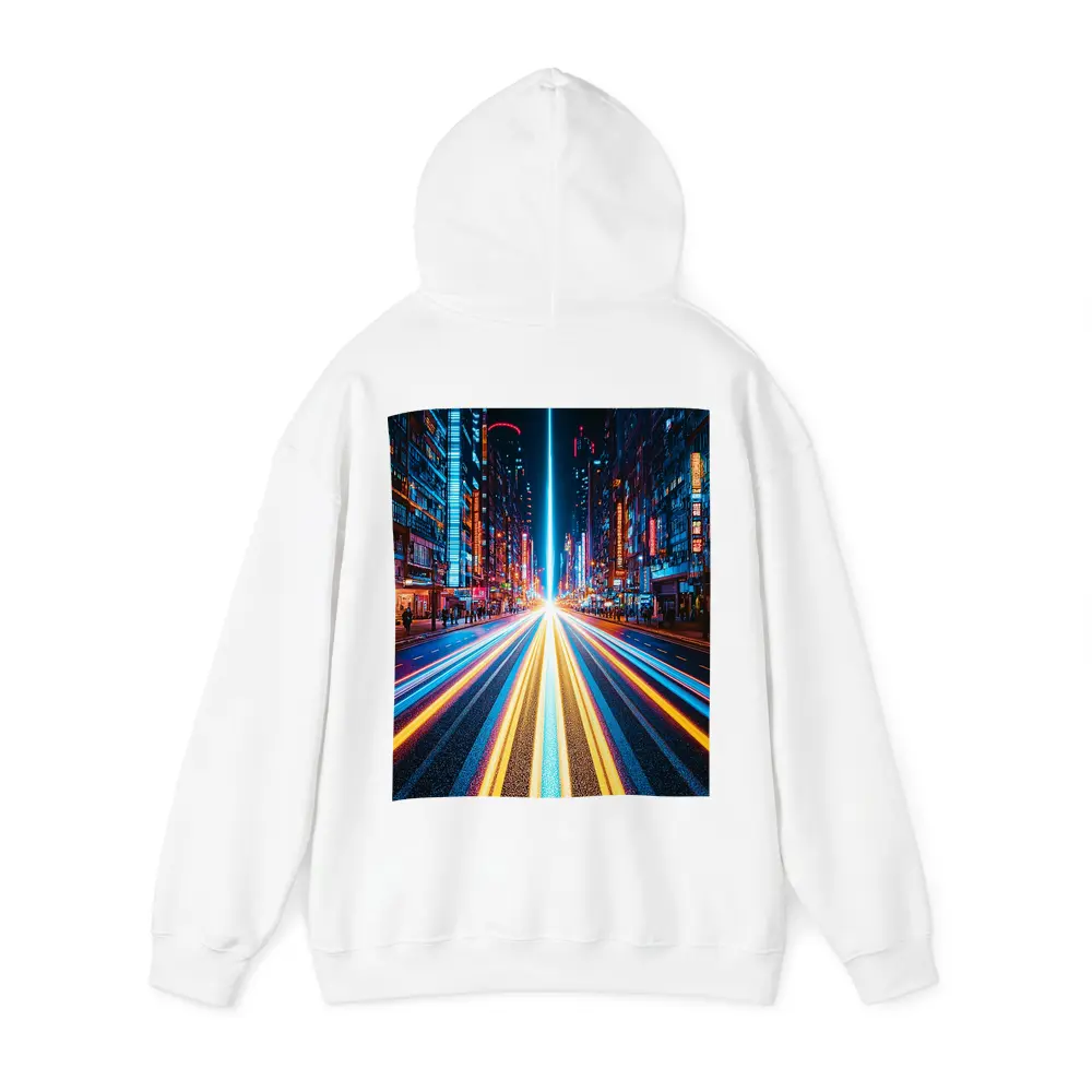 Neon City Street Long Exposure Night – Hoodies