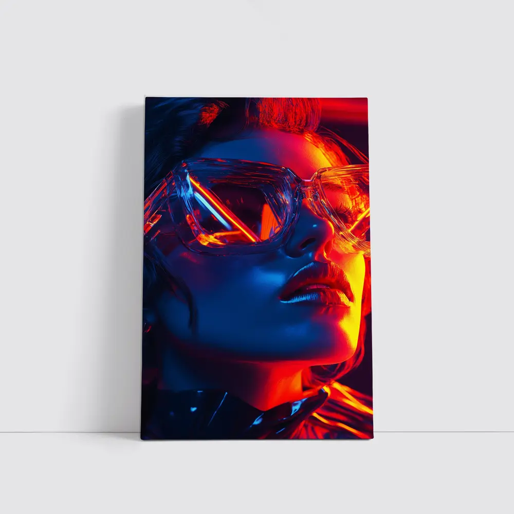 Neon Fashion Woman Crystal Oversized Sunglasses – Wall Art