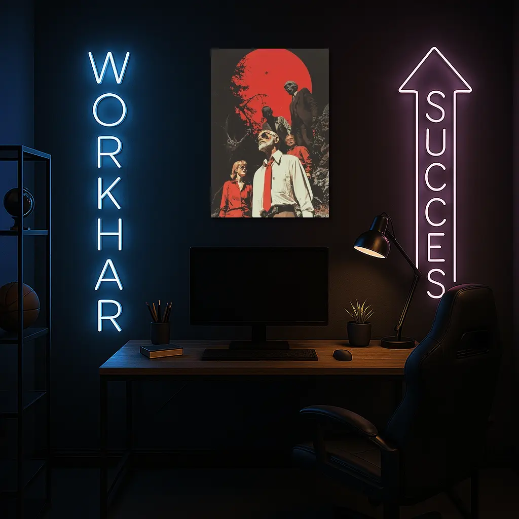 Retro Thriller Group Red Moon Dark – Wall Art