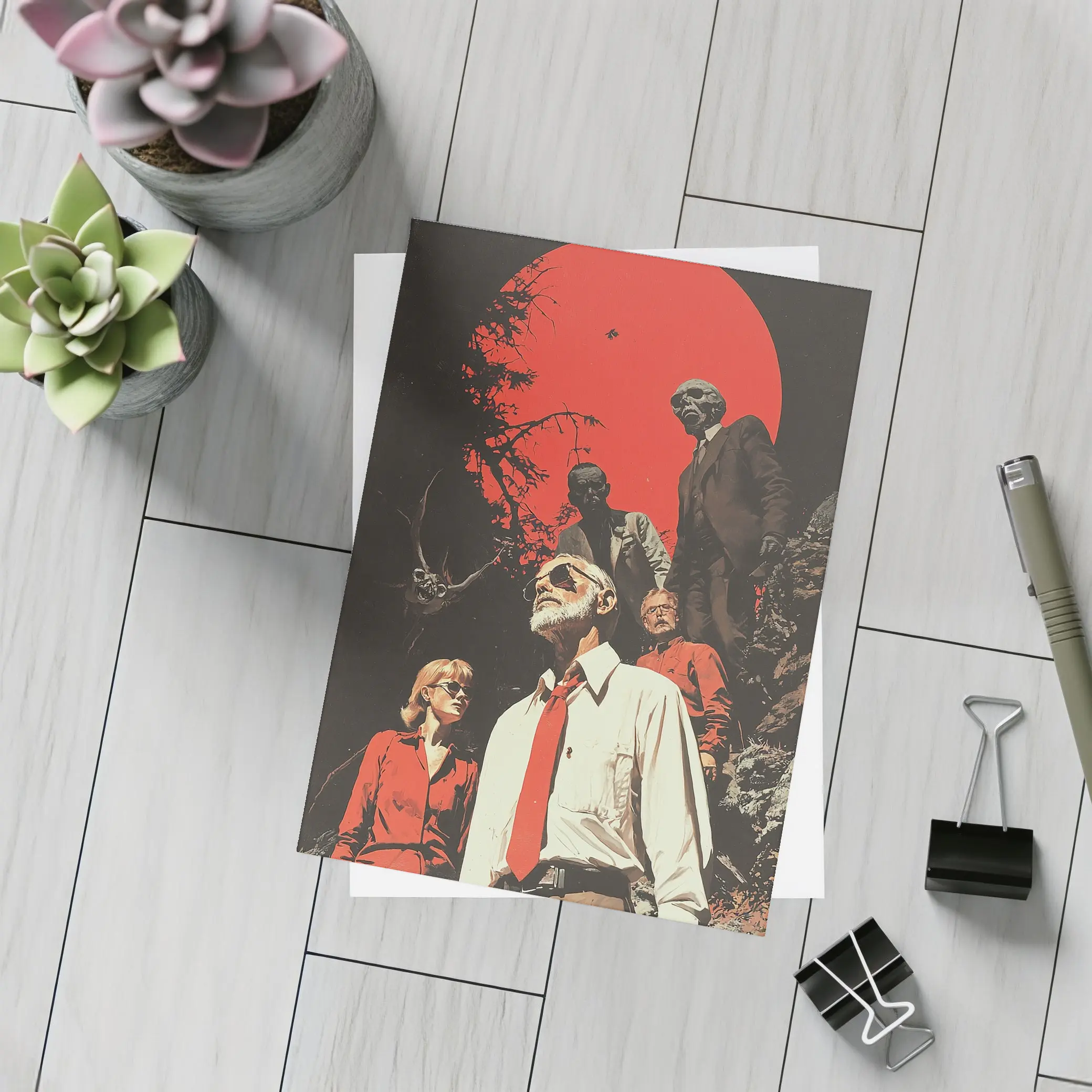 Retro Thriller Group Red Moon Dark – Postcards
